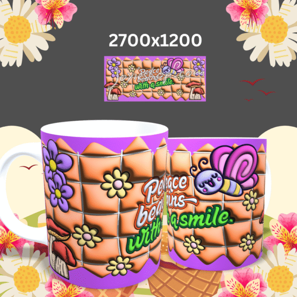 Blooming Joy Inflatable Garden Mug – 3D Printable Design (2 PNGs) - Image 2