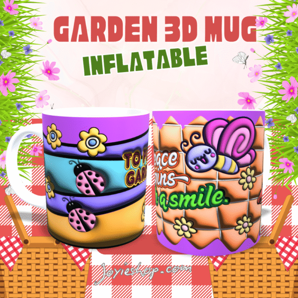 Blooming Joy Inflatable Garden Mug – 3D Printable Design (2 PNGs)